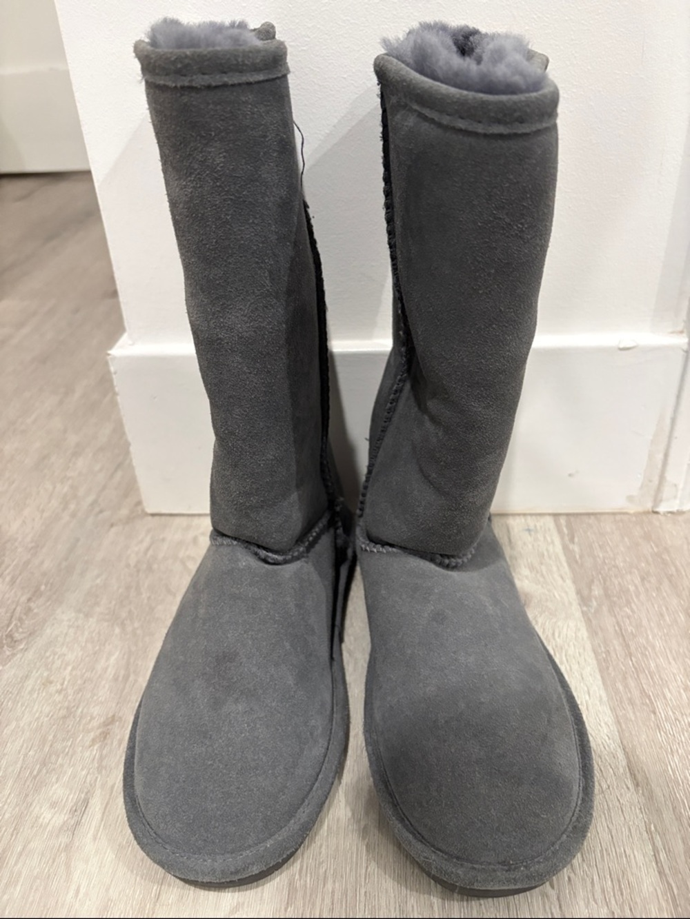 Classic Tall Grey Suede Winter Boots